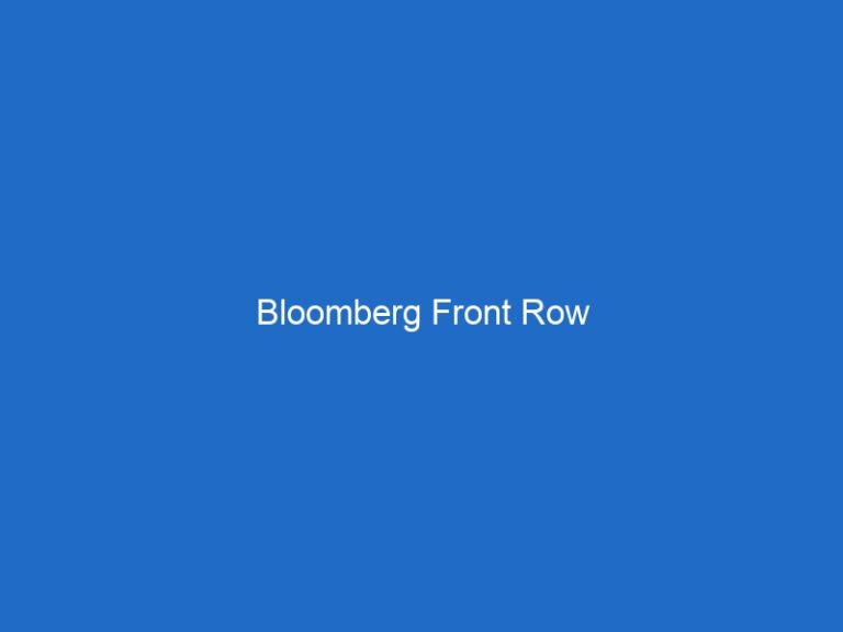 Bloomberg Front Row