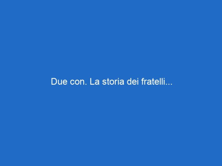 Due con. La storia dei fratelli…