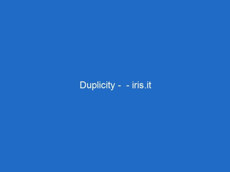 Duplicity –  – iris.it