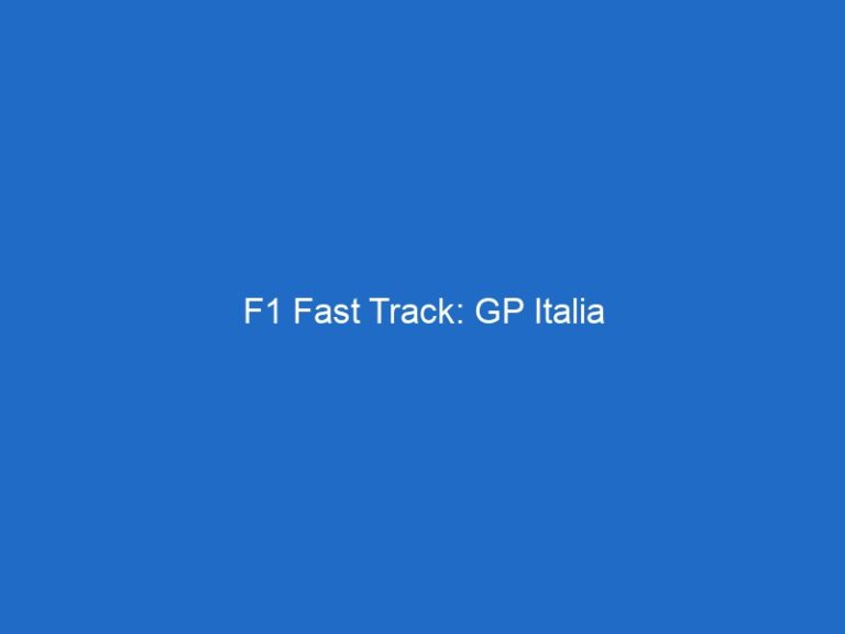 F1 Fast Track: GP Italia