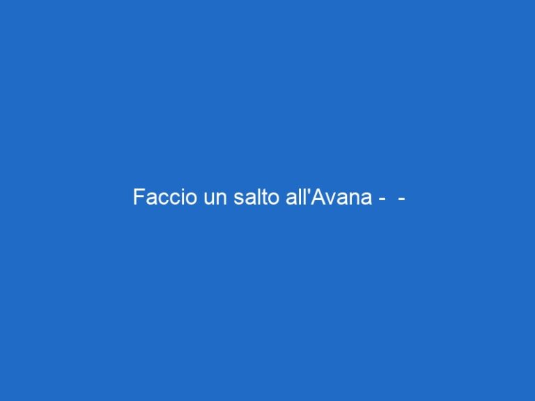 Faccio un salto all’Avana –  – premiumcinemacomedy.it