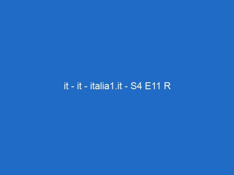 it – it – italia1.it – S4 E11 R