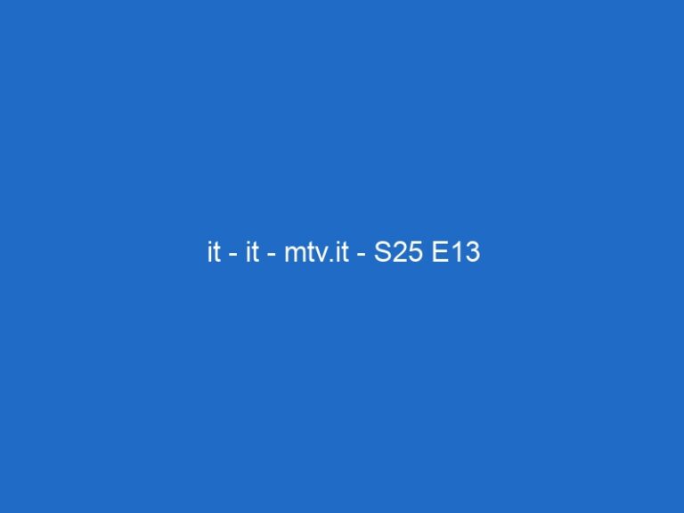 it – it – mtv.it – S25 E13