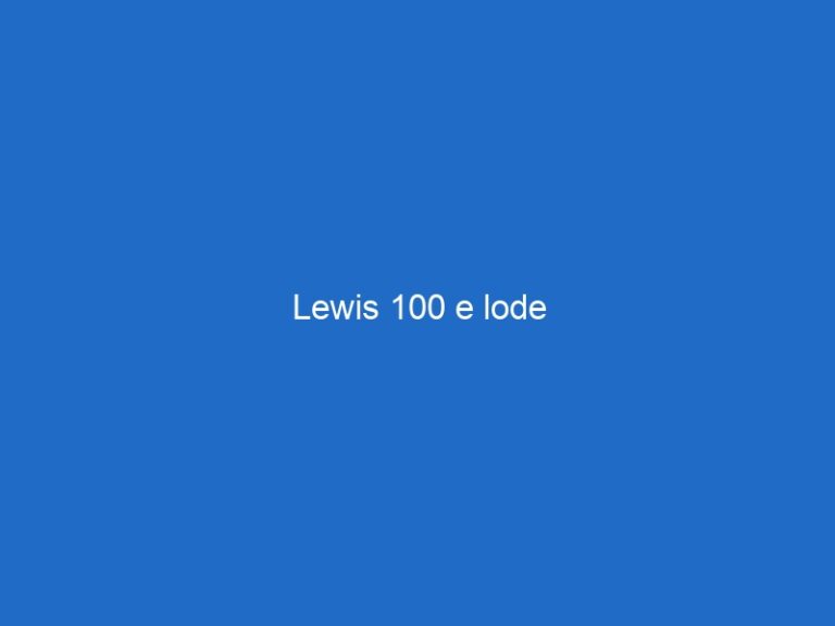 Lewis 100 e lode