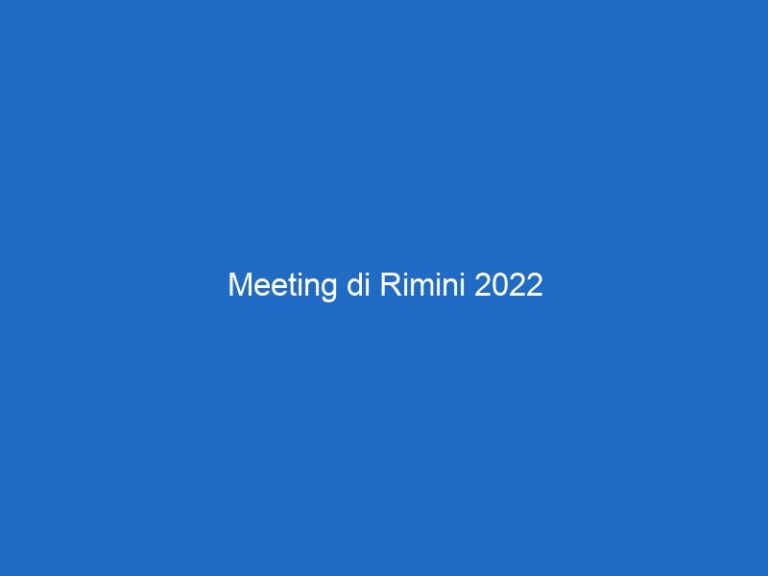 Meeting di Rimini 2022