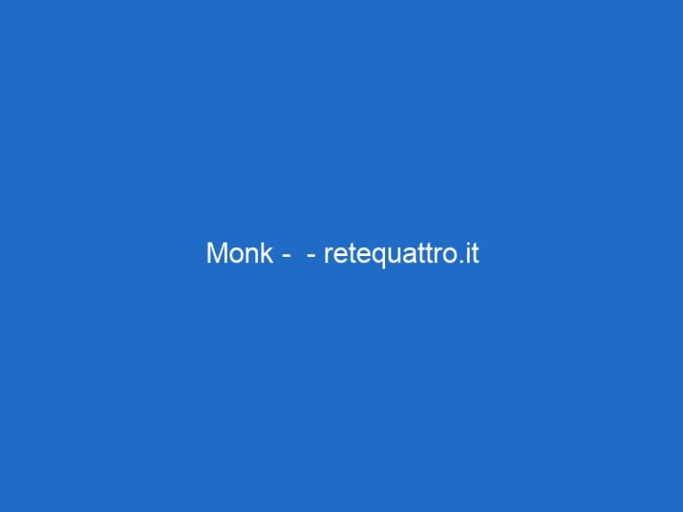Monk –  – retequattro.it