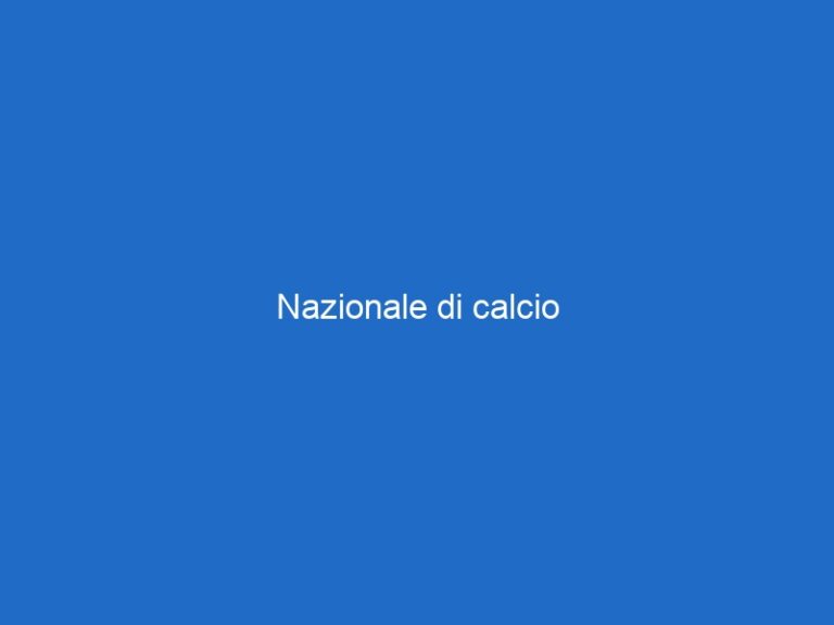 Nazionale di calcio
