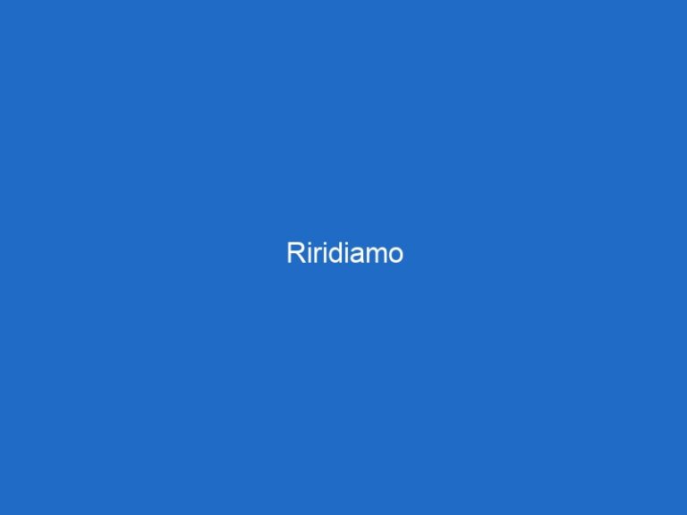 Riridiamo