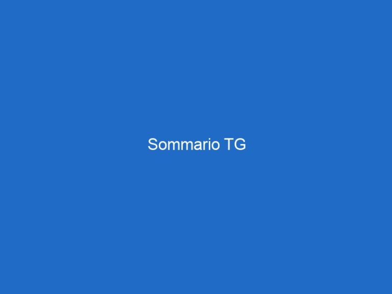 Sommario TG