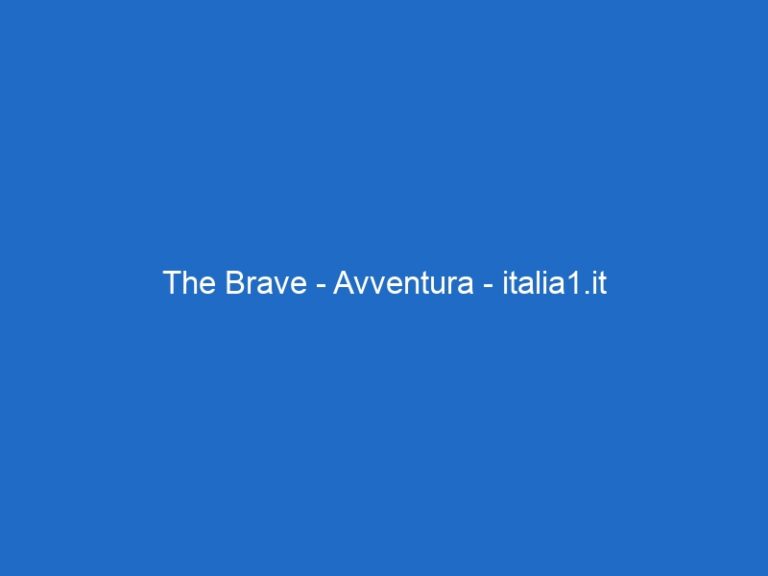The Brave – Avventura – italia1.it