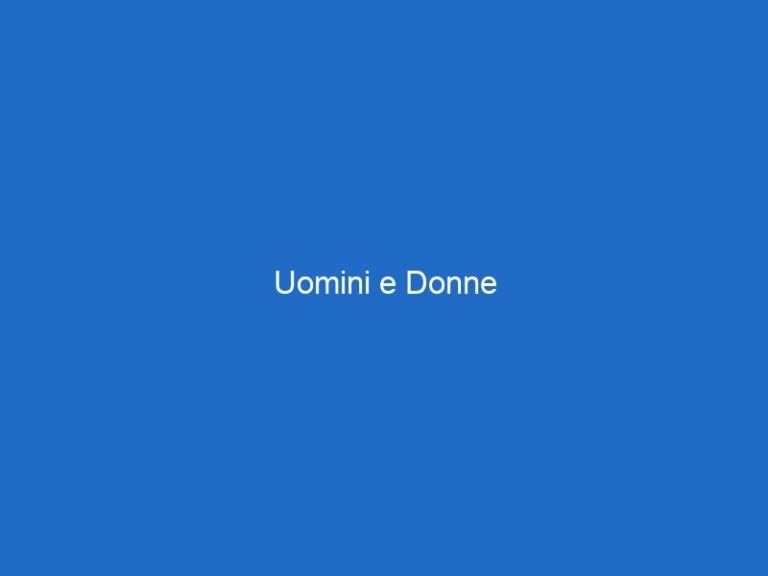 Uomini e Donne