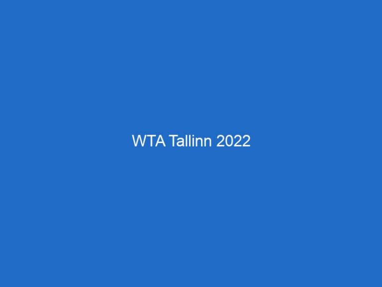 WTA Tallinn 2022