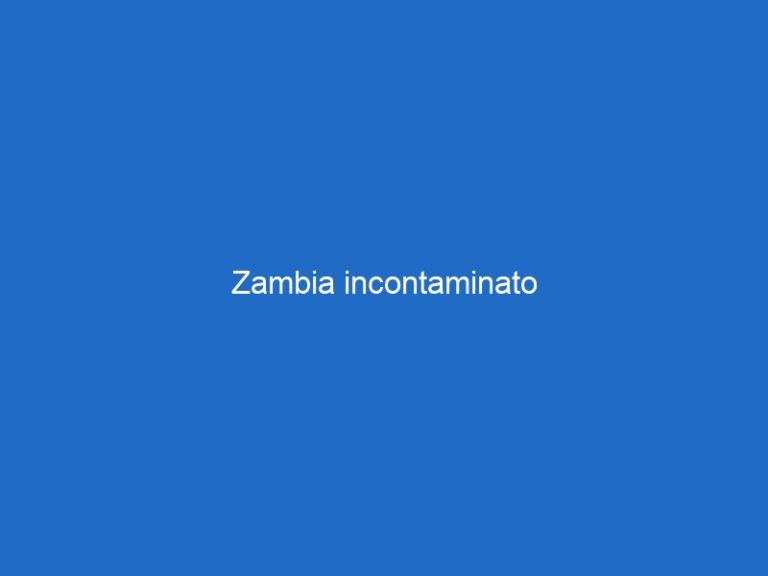 Zambia incontaminato